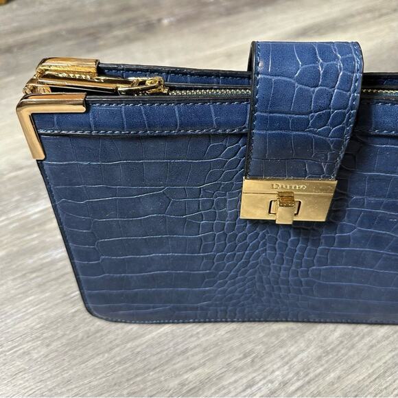 Dune Snakeskin Blue Crosssbody Bag - Picture 2 of 9